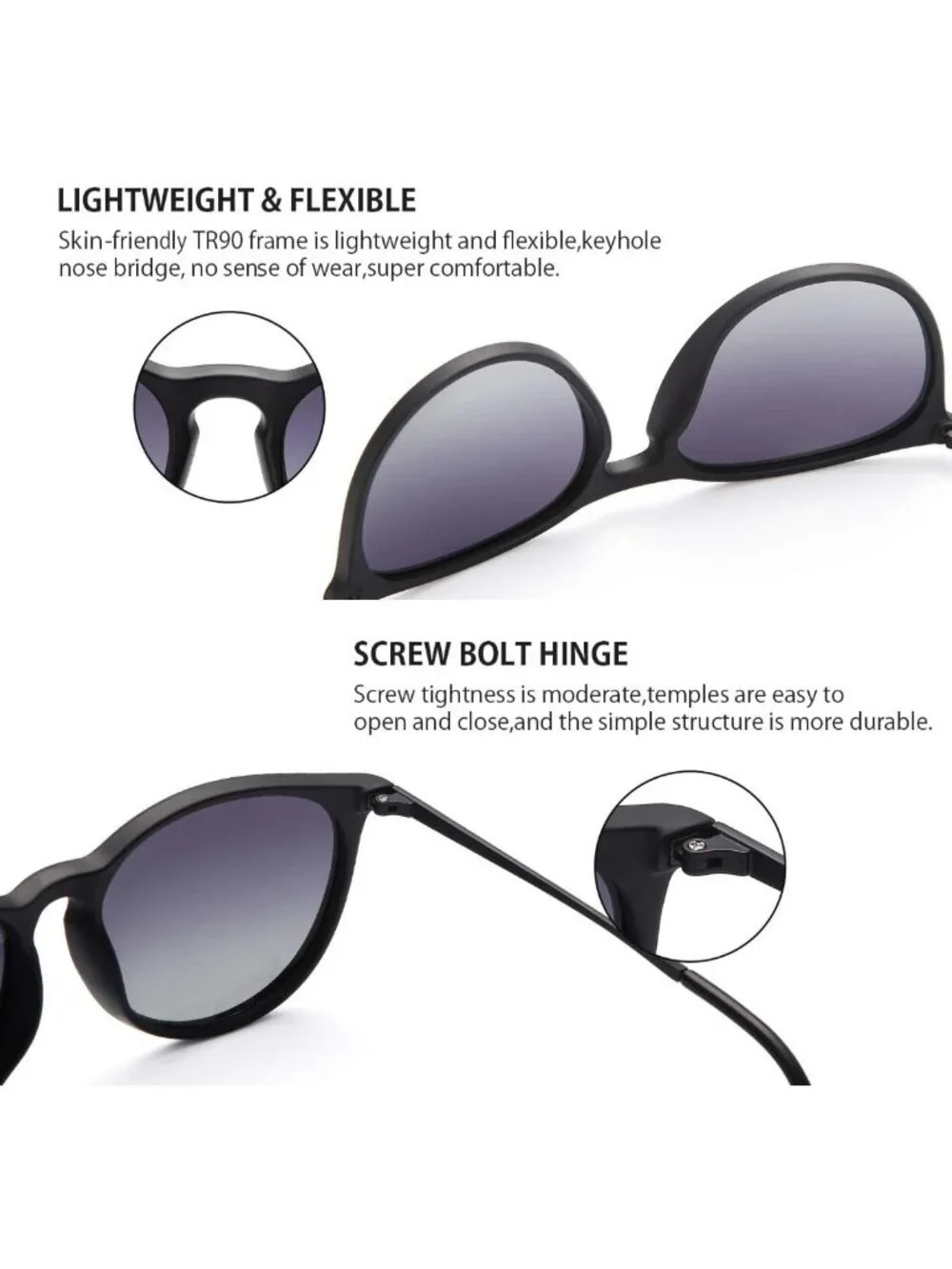 Trendy Vintage Round Mirrored Sunglasses for Women & Men - Polarized UV